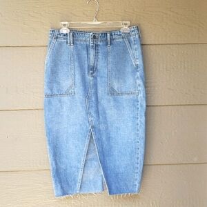 Sam Edelman Maribelle Release Hem denim skirt